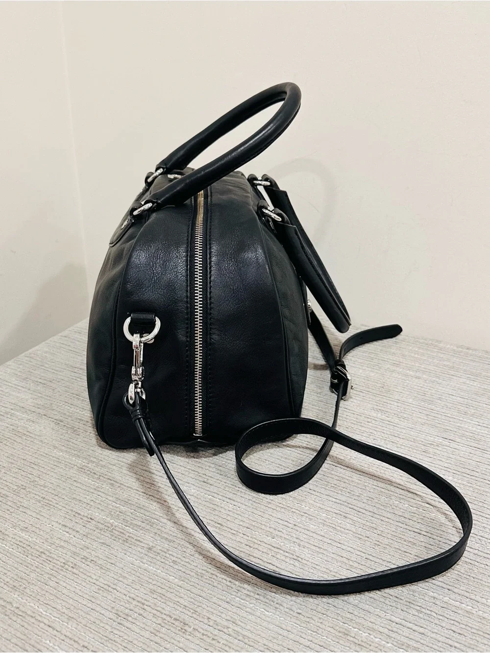 VTG Marc by Marc Jacobs Nobody’s Home Black Leather Satchel Bag Top Handle